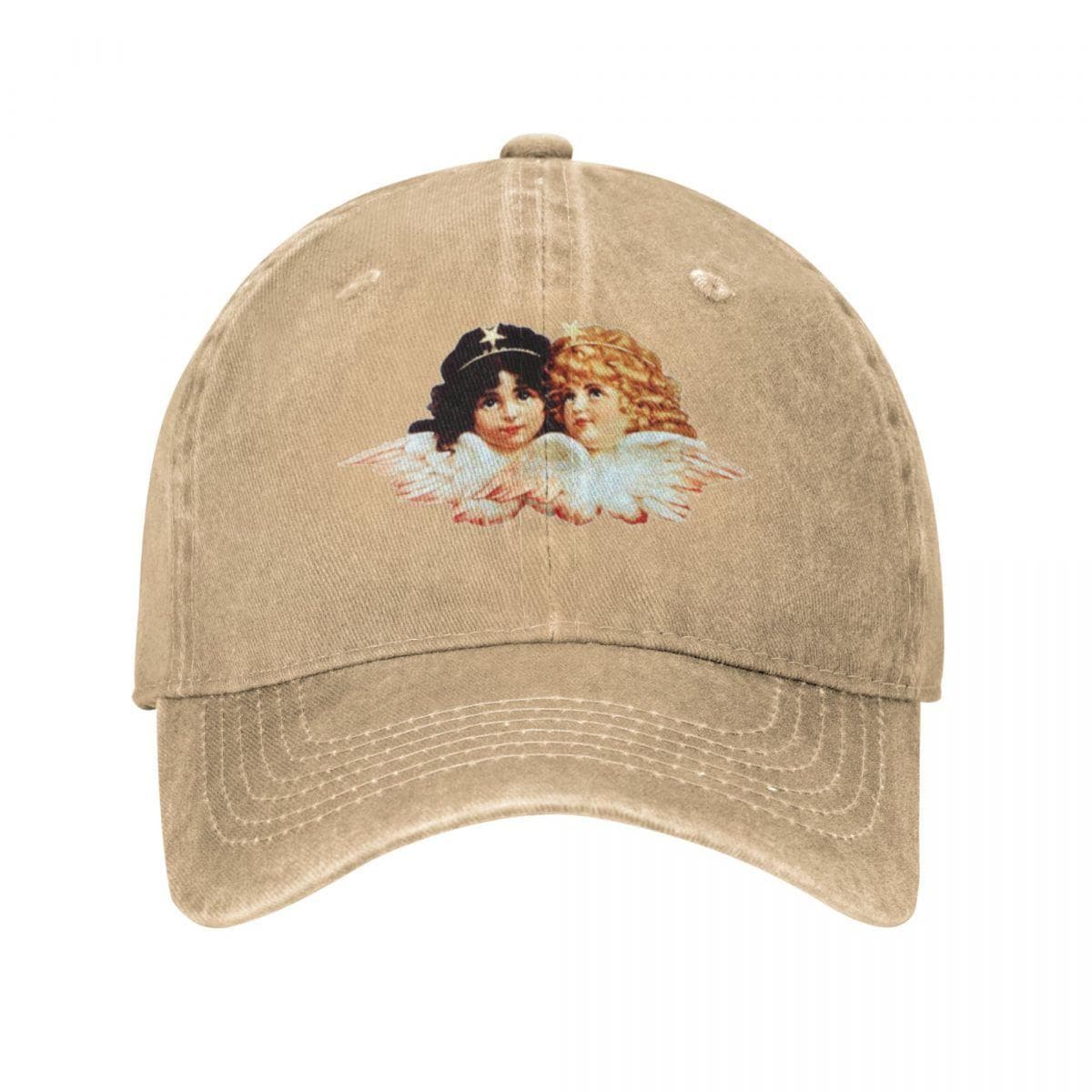 Fiorucci Cherubs Unisex Women Baseball Cap Distressed Washed Hats Cap Classic Outdoor Workouts Snapback Cap One Size