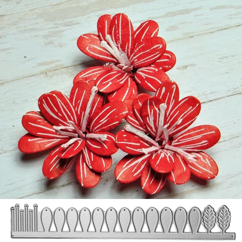 DIY Paradise Flower Petal Metal Cutting Die Scrapbooking Emboss Paper Card Craft Stencil Mold silver