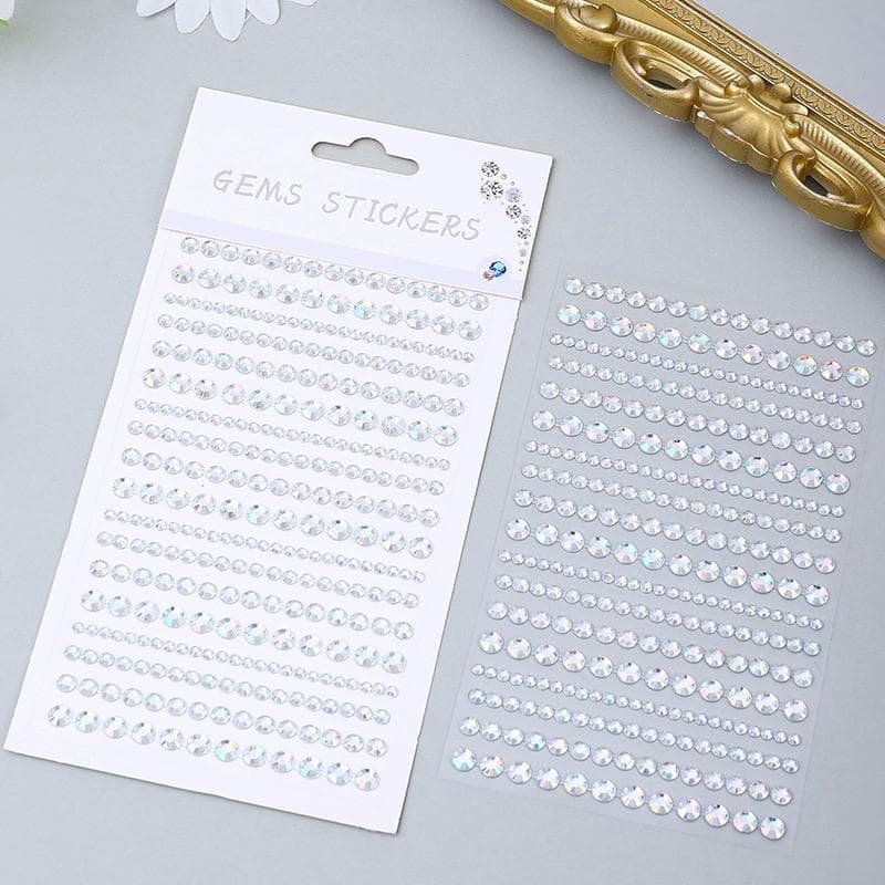 Face Eyes Party Makeup Acrylic Diamond Rhinestone Sticker Self-adhesive Bright Crystal DIY Big Small Mix Face Decoration Sticker