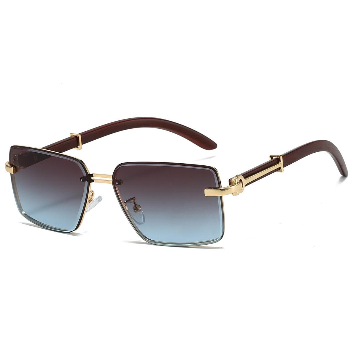 KAMMPT Square Sunglasses Men Vintage Gradient Multi-color Sun Glasses Trendy Retro Casual Shades as picture shows
