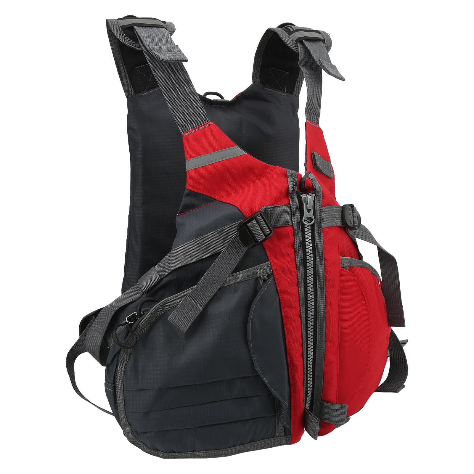 Adjustable Fishing Vest Breathable Outdoor Fly Fishing Vest Backpack for Men Women Red Free Size