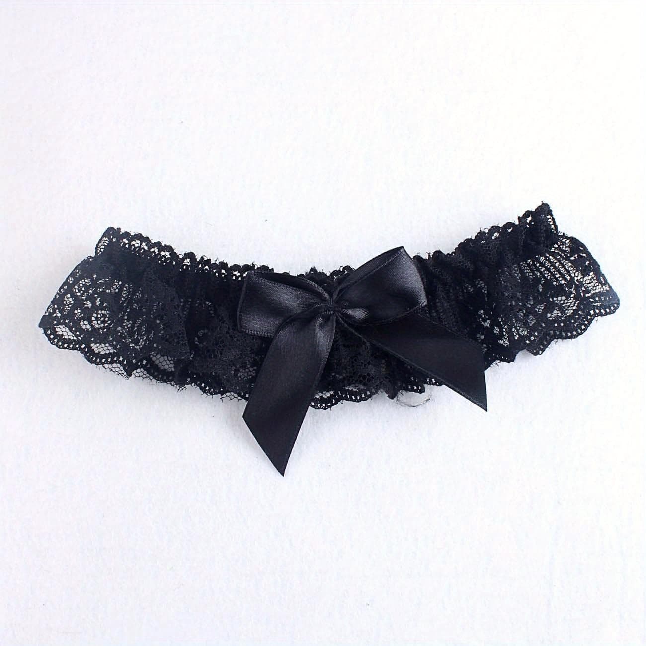 Sexy Thigh Ring Bowknot Lace Elastic Leg Ring Bowknot Leg Loop Wedding Bride Leg Garter Belt Cosplay Party Accessories