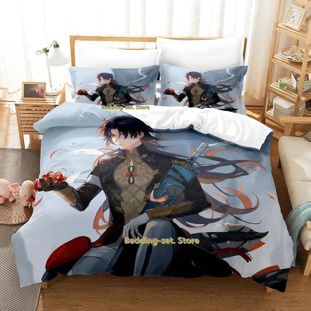 Honkai Star Rail Bedding Set Single Twin Full Queen King Size Bed Set Adult Kid Bedroom Duvetcover Sets Anime parure de lit Bed AU Single 140x210cm