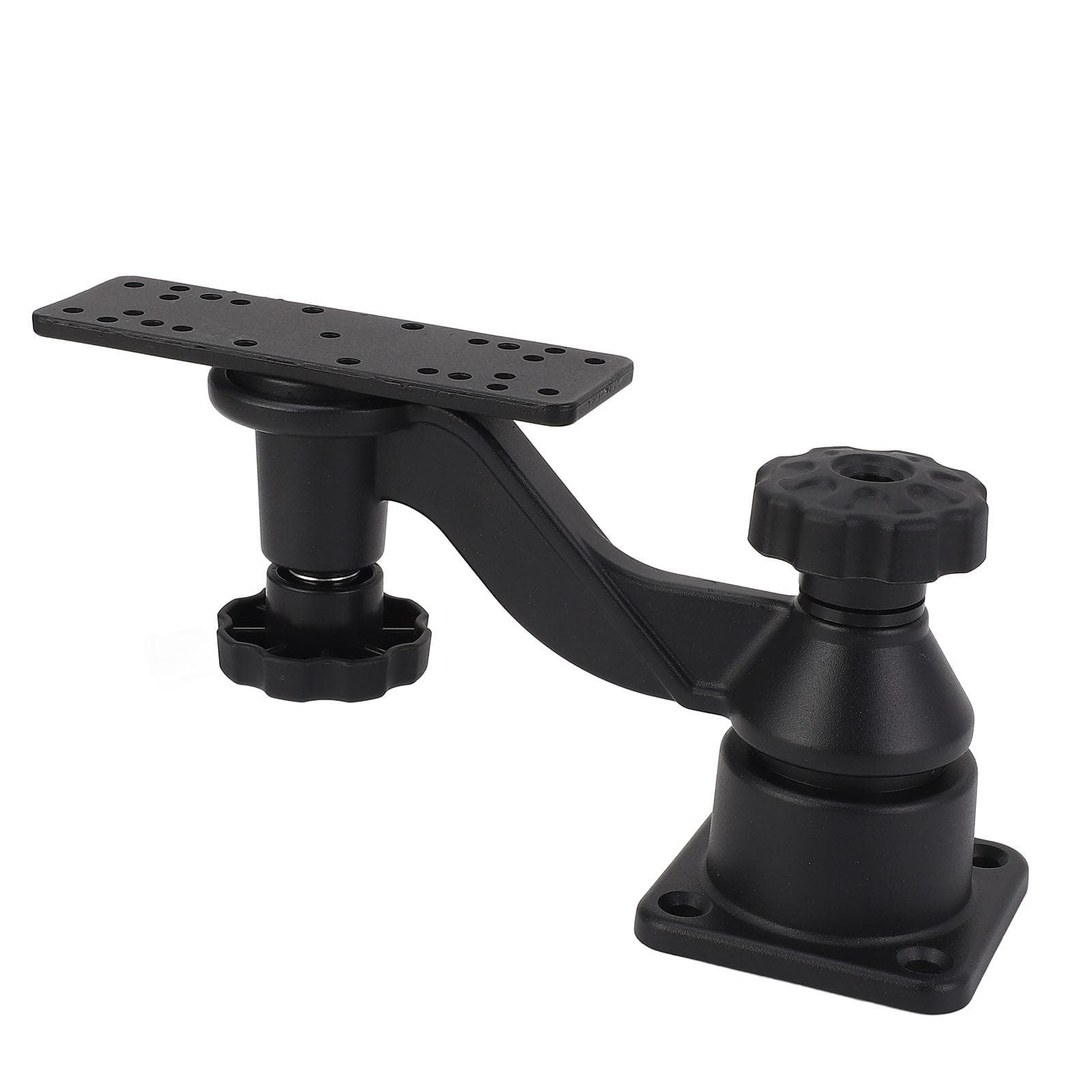 6in Swing Arm Mount Marine Grade Aluminum Horizontal Base Bent Swing Arm Mount for Fish Finders
