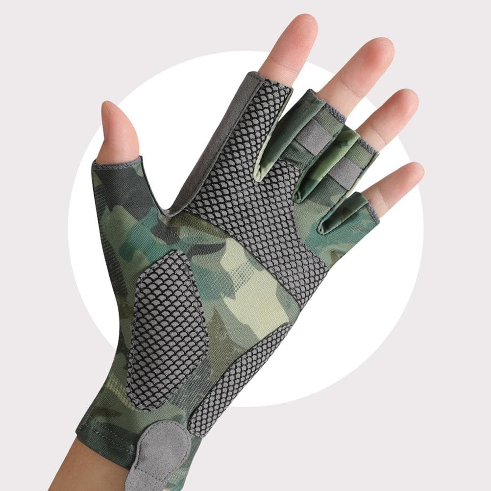 UV Protection Fingerless Fishing Gloves UPF50+ Sun Gloves for Men Kayaking Hiking Paddling Driving