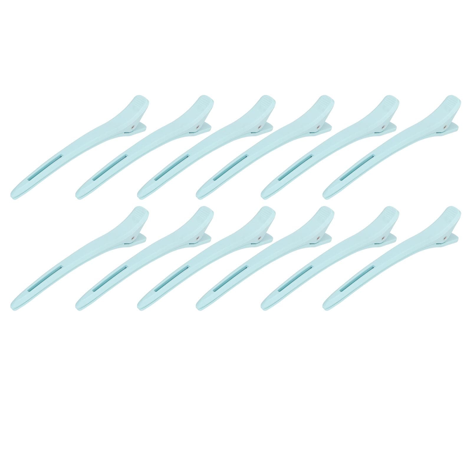 12Pcs Blue Haircut Hair Cutting Styling Sectioning Clip ABS Convenient Hairstyle Positioning Clamp