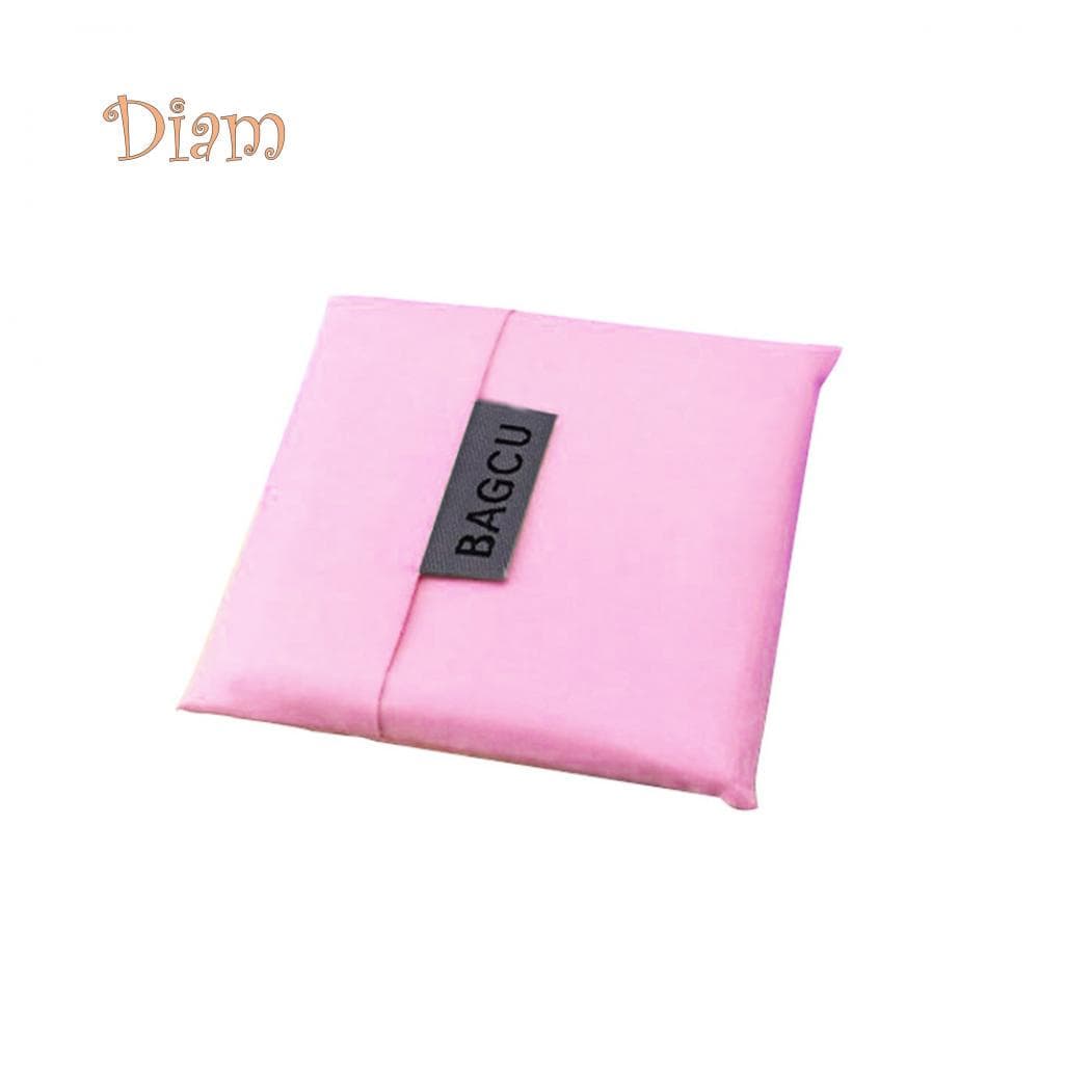 CO&LO Portable Folding Shopping Bag Large Capacity Tote Reusable Square Handle Handbag One Size pink