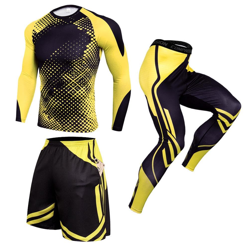 3Pcs Men's Cycling Clothes Fitness Clothes Men's Casual Sportswear Basketball Suits Size S-XXXL S