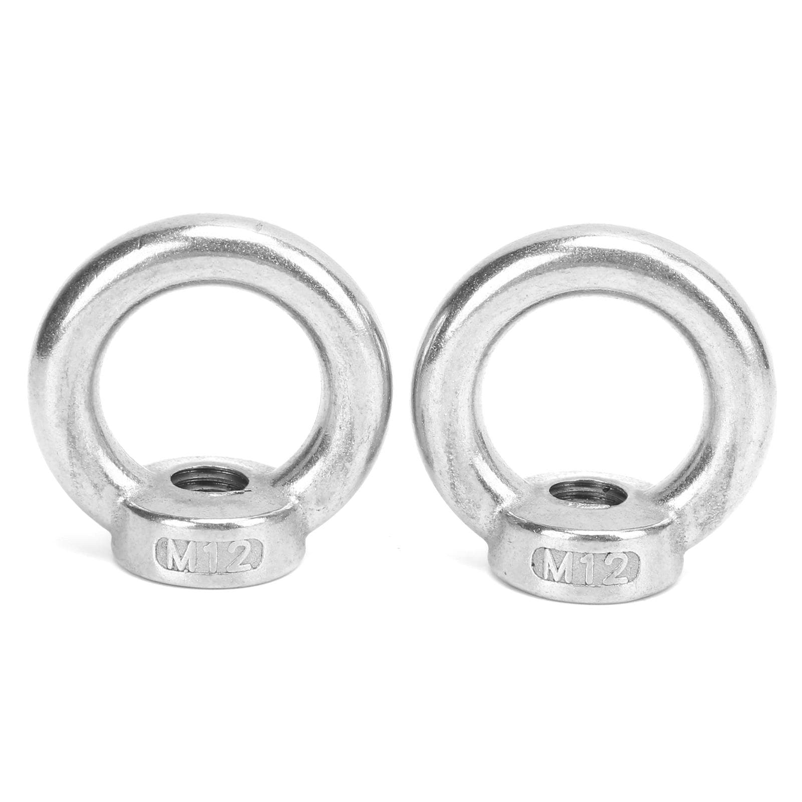 2pcs Lifting Eye Nuts Stainless Steel Outdoor Water Tools for Ocean Industry Yachts SpeedboatsM14