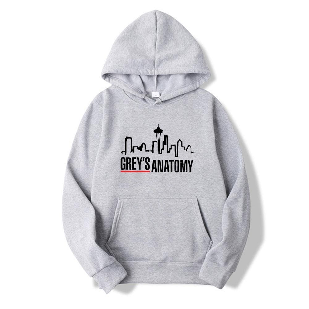 Grey's Anatomy Hoodie Grey Sloan Memorial Hospital Hoodies Women Long Sleeve Pullovers Casual Tops Tv Show Inspired Sweatshirt M gray