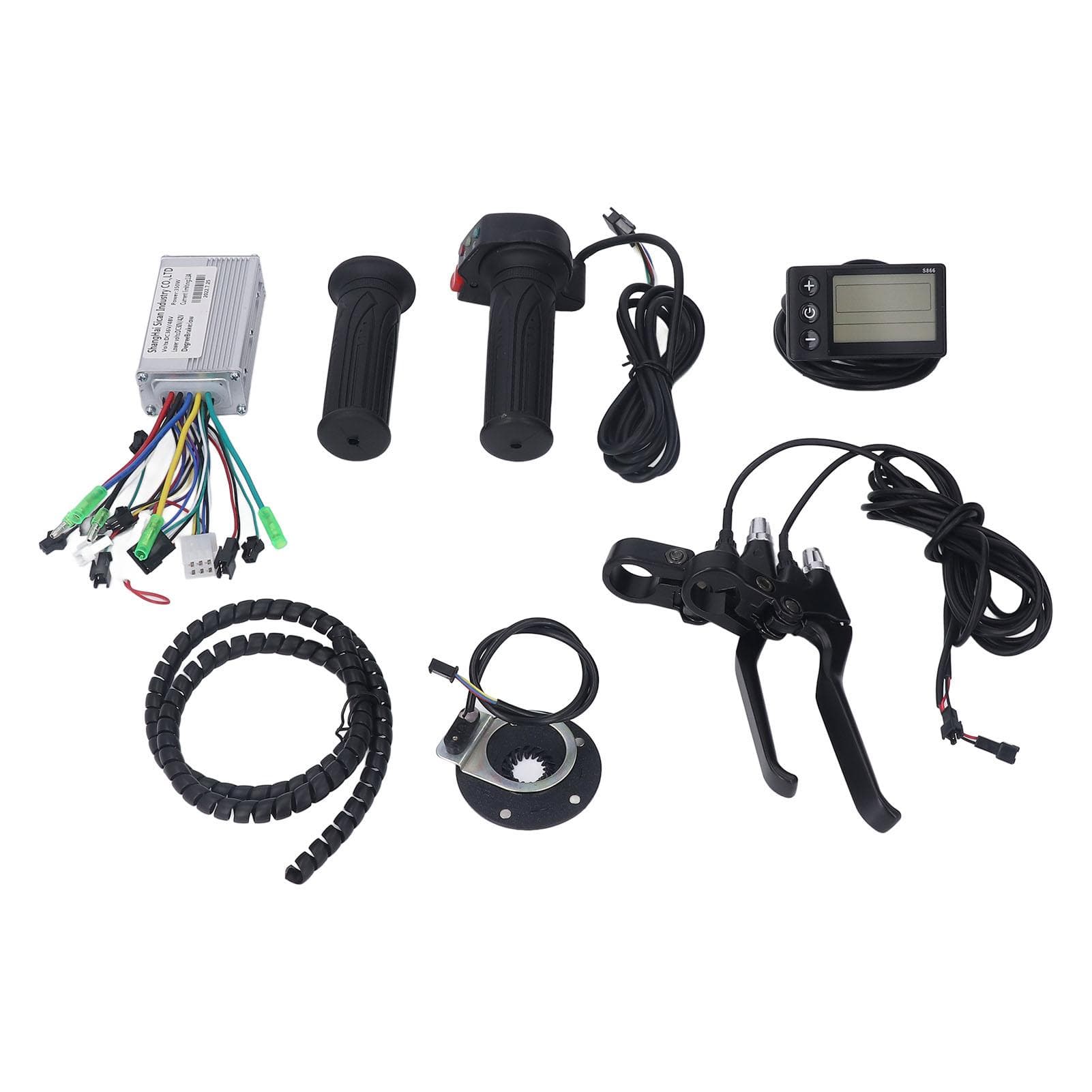 36V 48V 350W Brushless Motor Controller S866 LCD Panel Kit Electric Bike Conversion Brake Twist