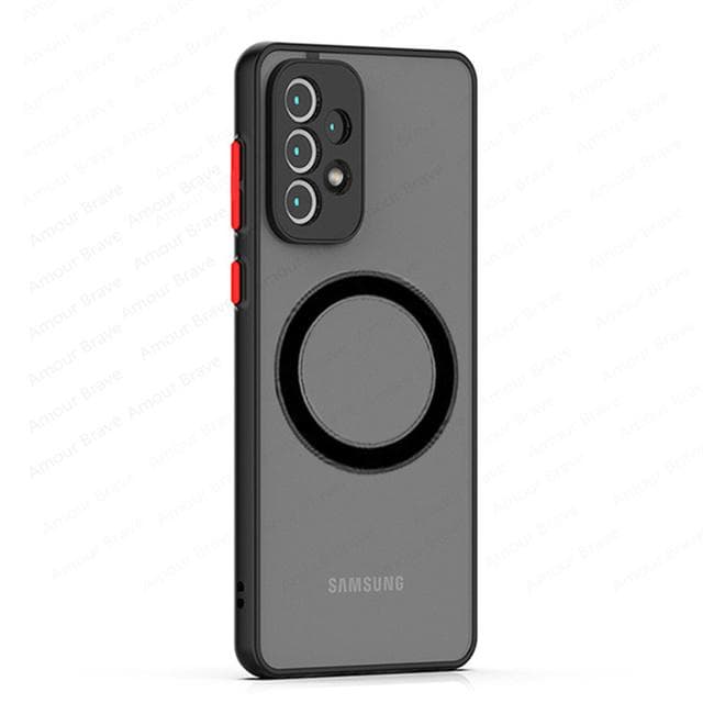 For Magsafe Shockproof Cases For Samsung Galaxy A53 5g A52 A12 A13 A51 A71 A32 Magnetic Charging Cover For Samsung A52s A33 Case A53 5G black