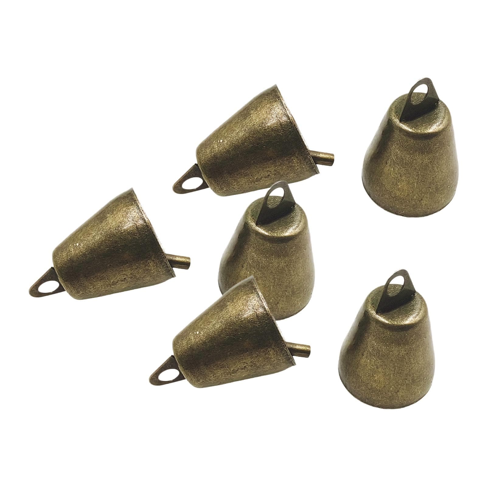 6pcs Hanging Bells Wind Chimes Jingle Bell DIY Iron Small Bell Pendant for Christmas Tree Christmas 6pcs