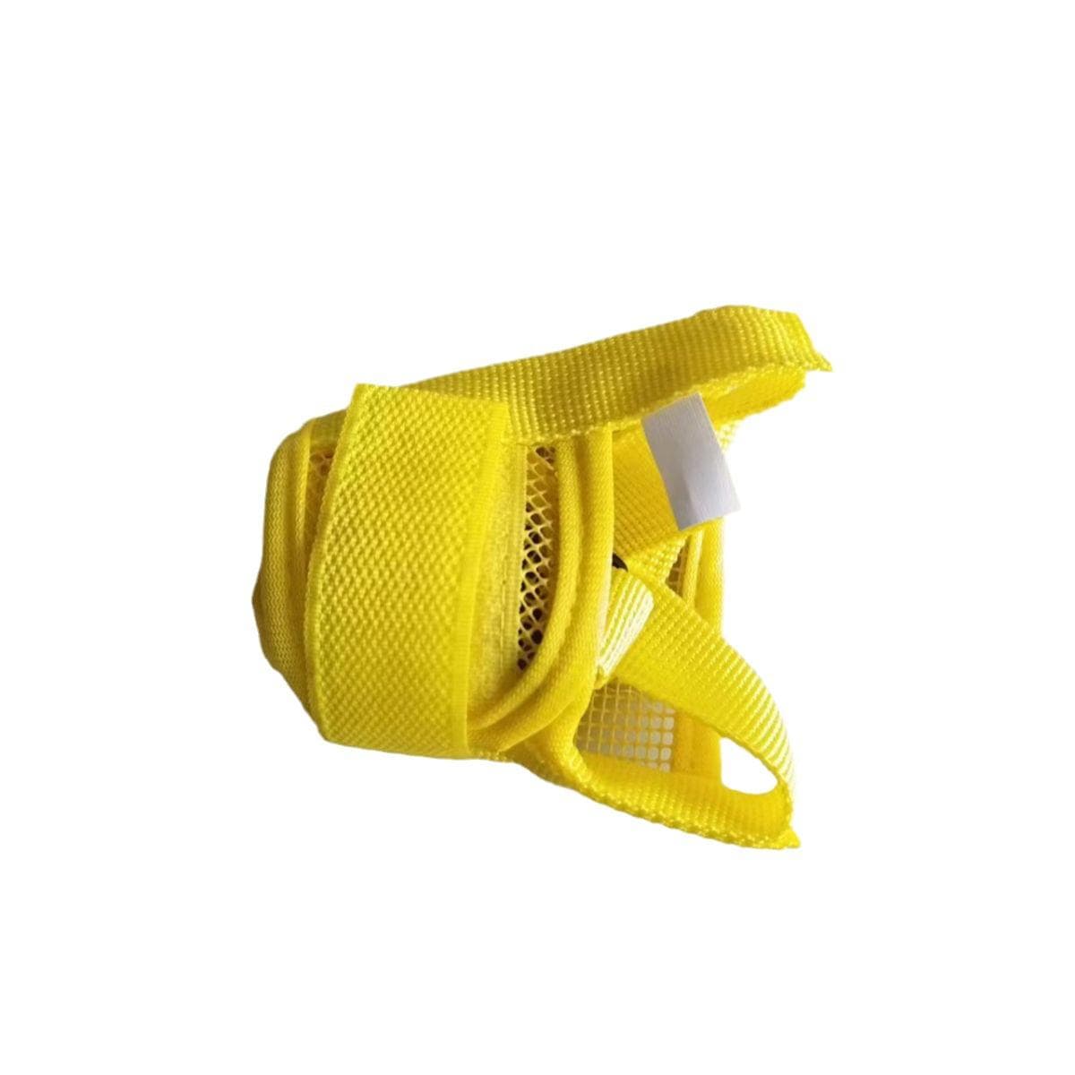 Anti Barking Dog Muzzle For Small Large Dogs Adjustable Mesh Breathable Pet Mouth Muzzles For Dogs Nylon Straps Dog Accessories M yellow