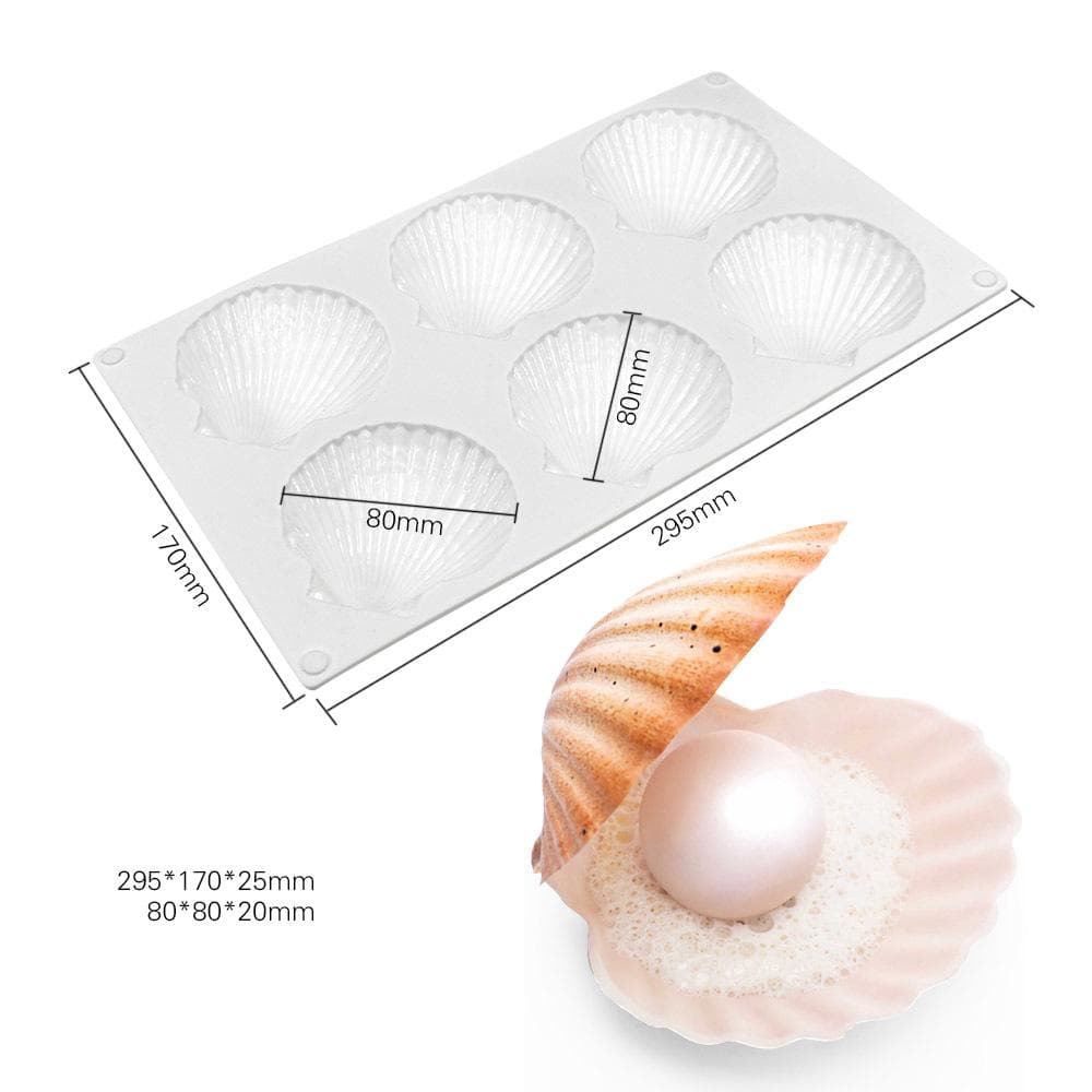 Meibum Marine Theme Cake Silicone Molds Shell Pearl Design Baking Mold Cake Decorating Tools Food Grade Kitchen Supplies white