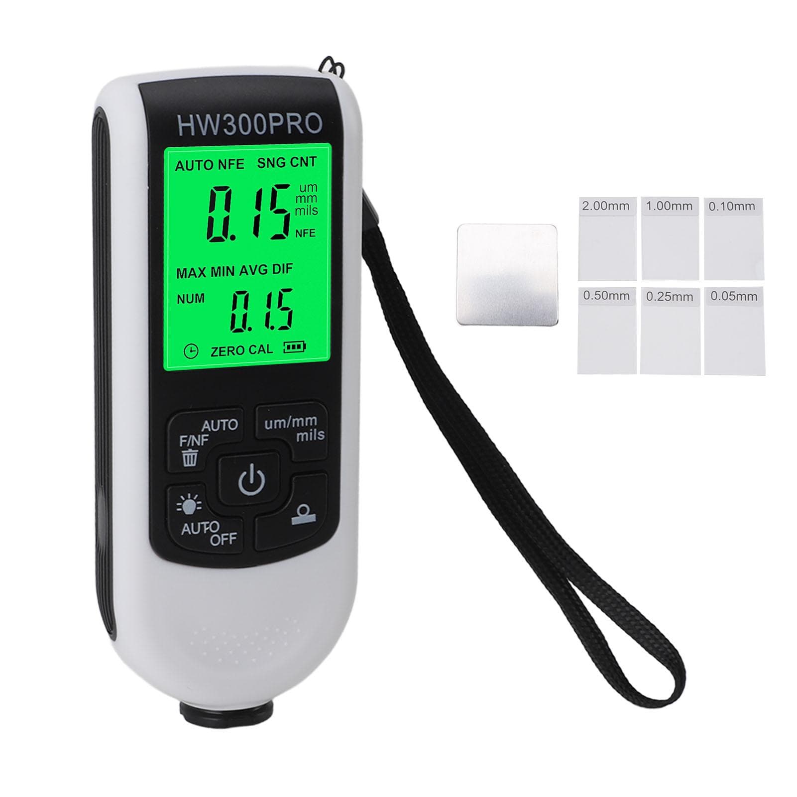 Paint Mil Thickness Gauge High Accuracy HD Backlit Display Anti Slip Smart Coating Thickness Meter