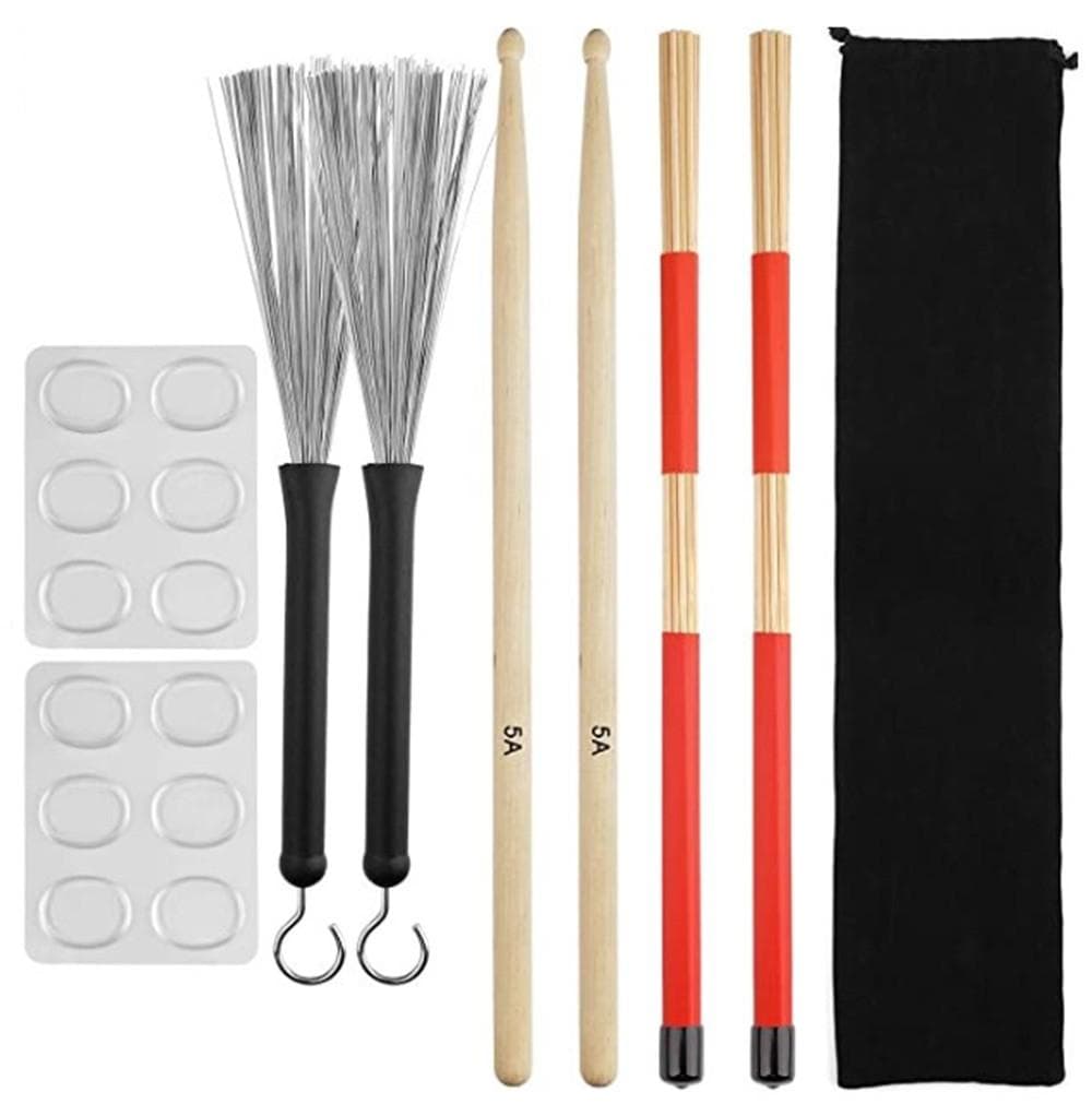 Manufacturers wholesale shelf drum wire brush drum brush drum stick 5A drum stick 19 bundles of transparent