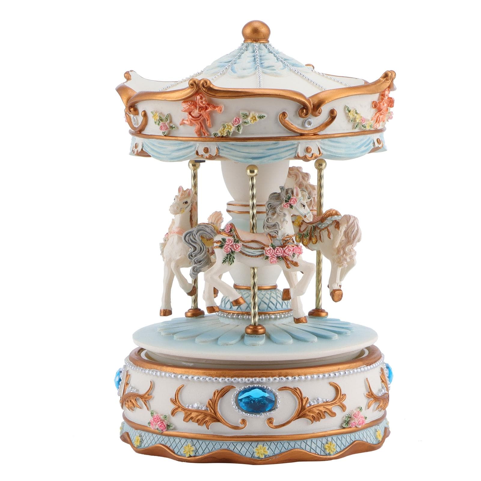 Rotating Horse Style Music Box Musical Box with Colorful Lights Valentine s Day Gift Home Decor