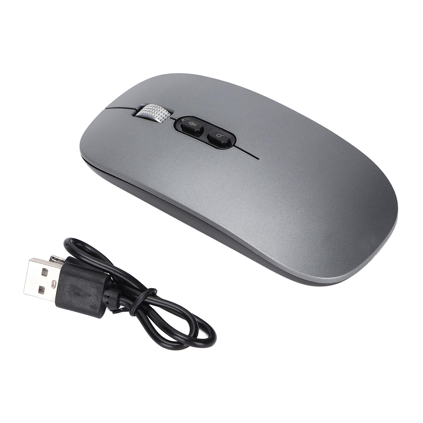 Wireless Mouse 1600DPI AI Optical Mice Voice Input Translation Computer Supplies for LaptopGrey gray