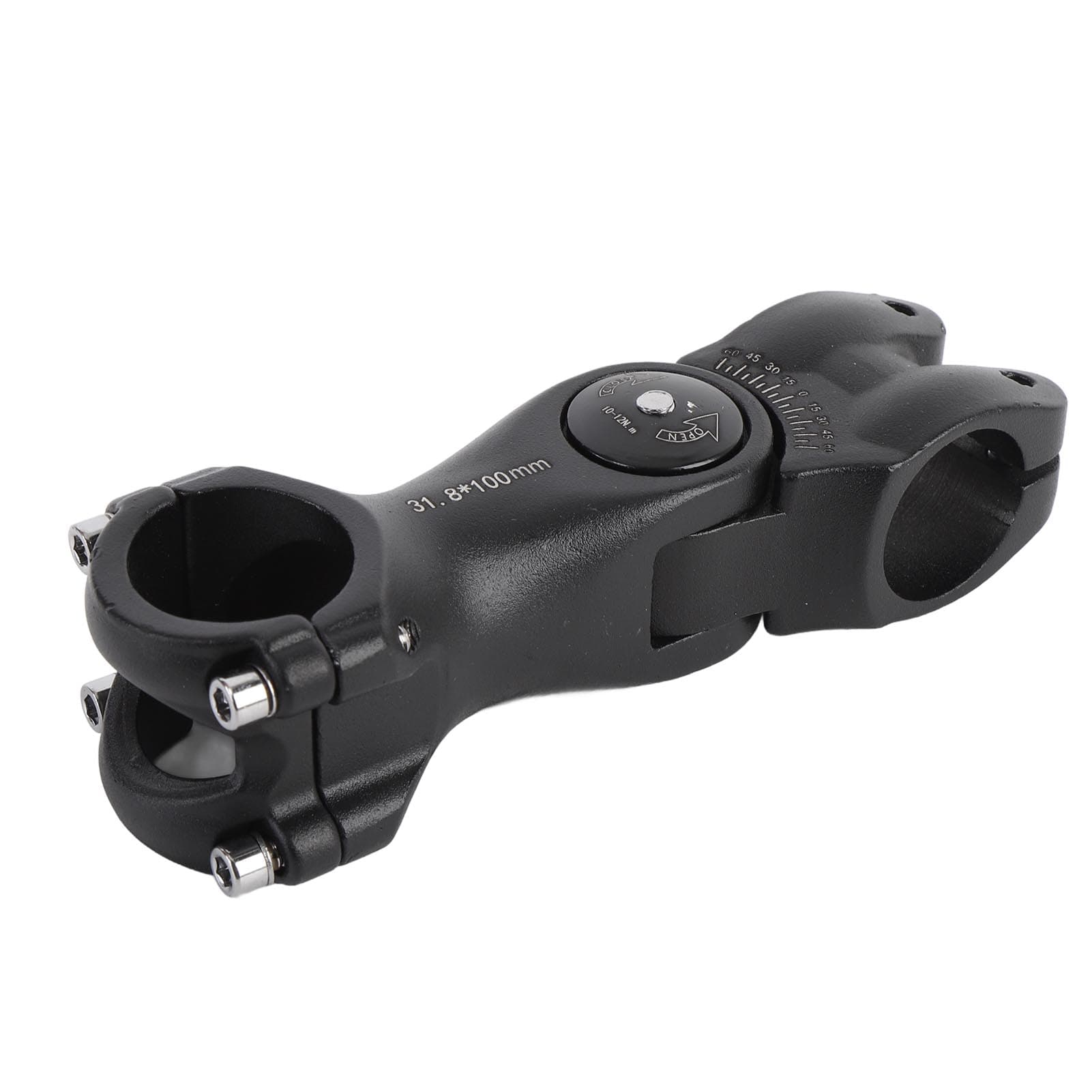 Adjustable 60 Degree 31.8mm Handlebar Stem Aluminum Alloy 100mm Short Handlebar Stem Mountain Cycle