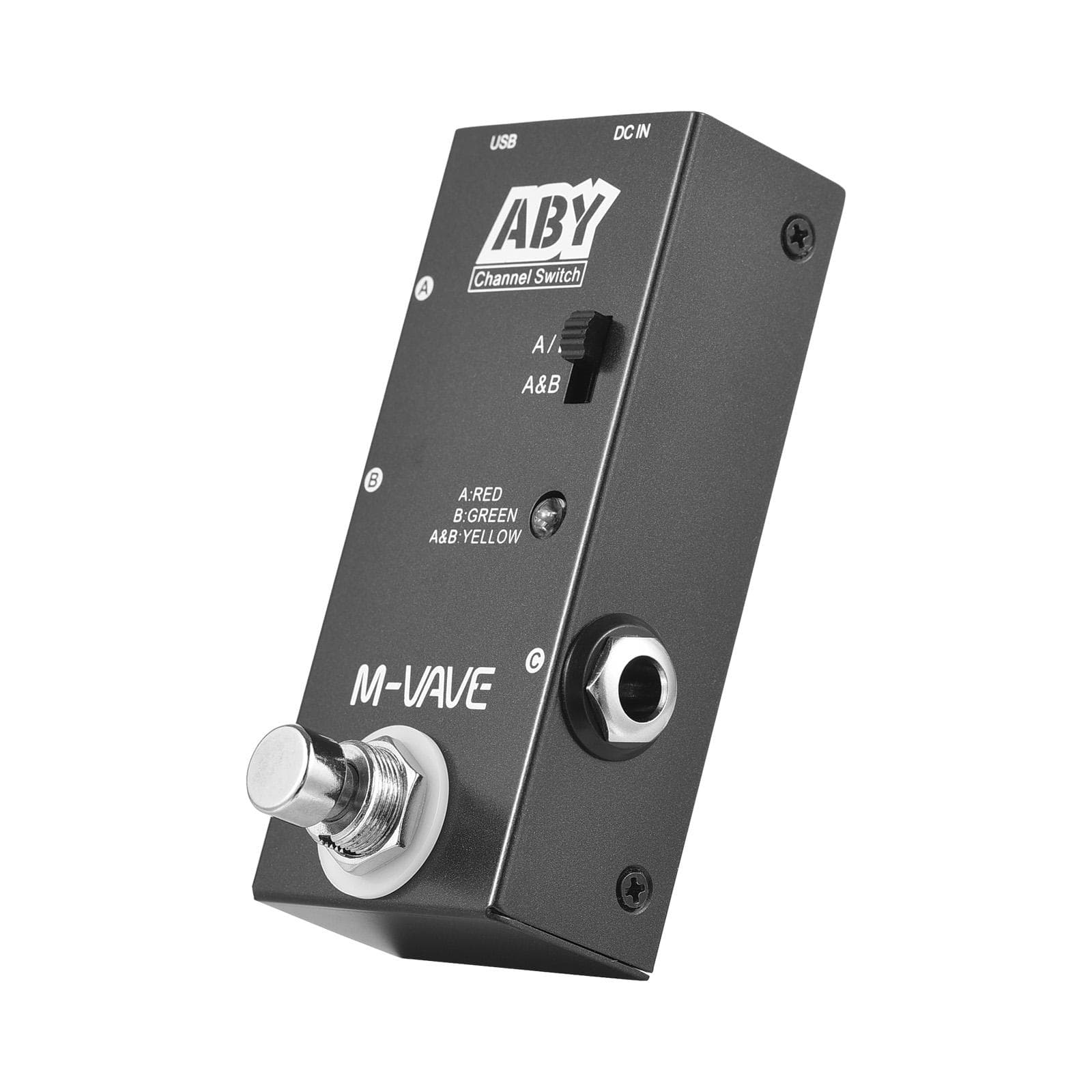 M-VAVE ABY Line Selector AB Switch Mini Guitar Effect Pedal True Bypass Guitar Bass Pedal AB Box - black
