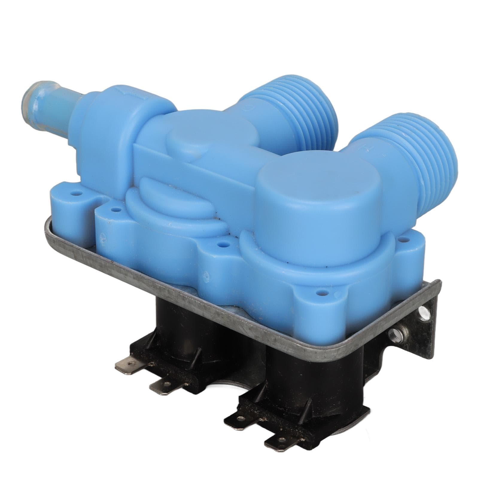 Water Inlet Valve Blue Double Head PP Washer Water Inlet Valve Replacement for 205613 WP358276