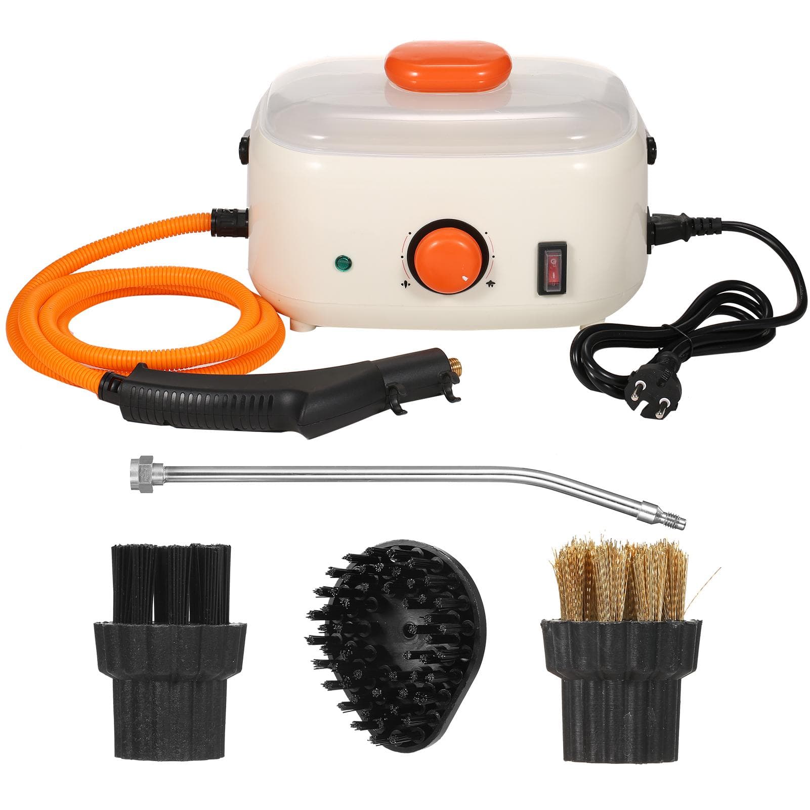 Multifunction Handheld Steam Cleaner, 2500W Electric High Pressure Steam Clean Mobile Cleaning EU Plug beige