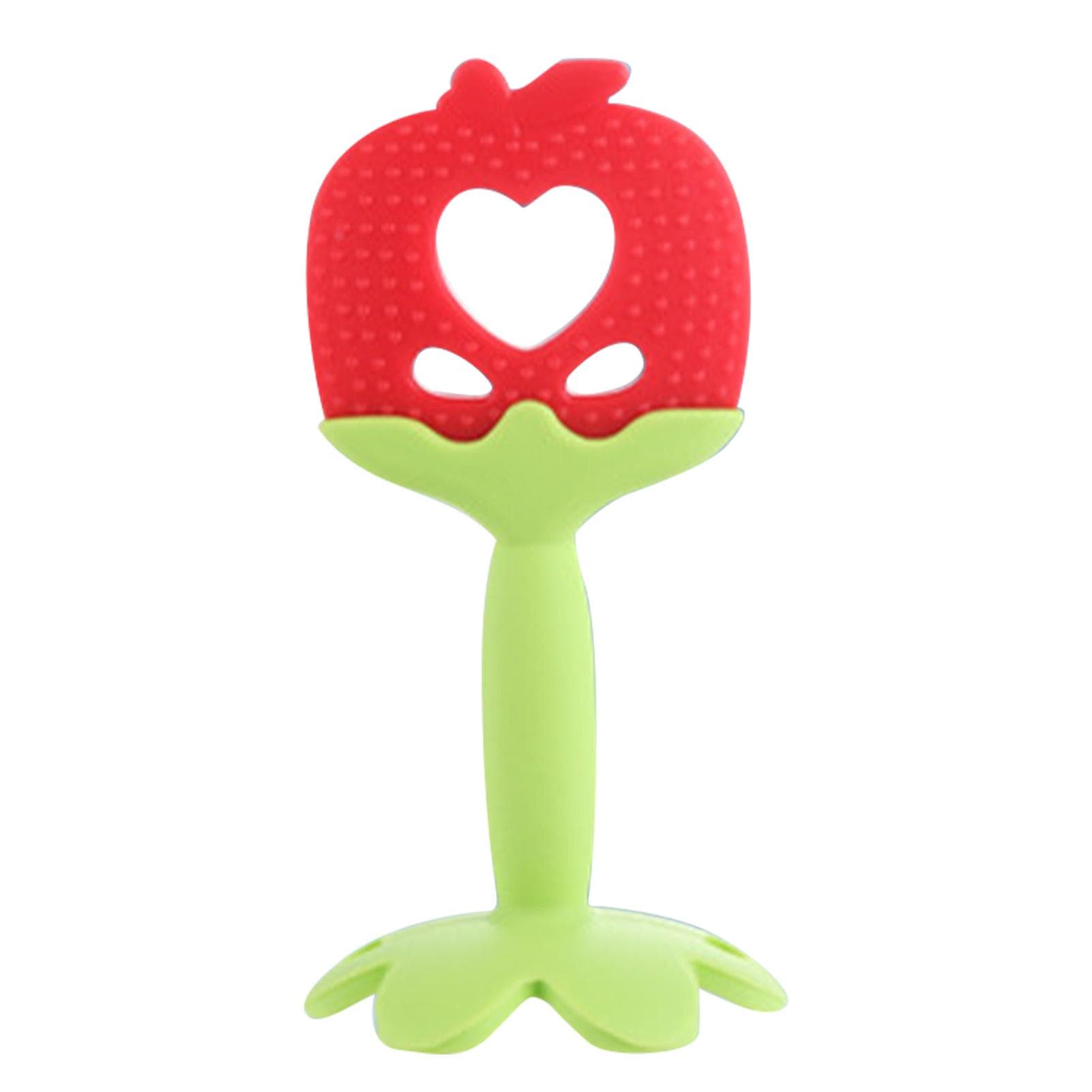 Baby Teether Toy Fruit Shape Teething Silicone Soothe Babies Gums Washable Teether Toy for Infant