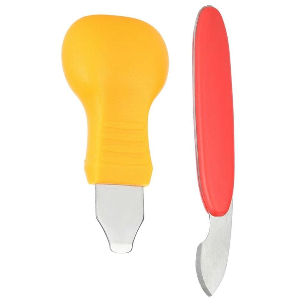 (Great home)2Pc Watch Case Opener Plastic + Stainless Steel Pry Open Watch Dial Tools One Size red/yellow