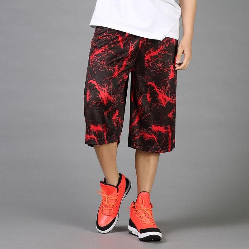 Men's Summer Basketball Shorts Loose Large Size Sports Shorts Casual Breathable Beach Pants M