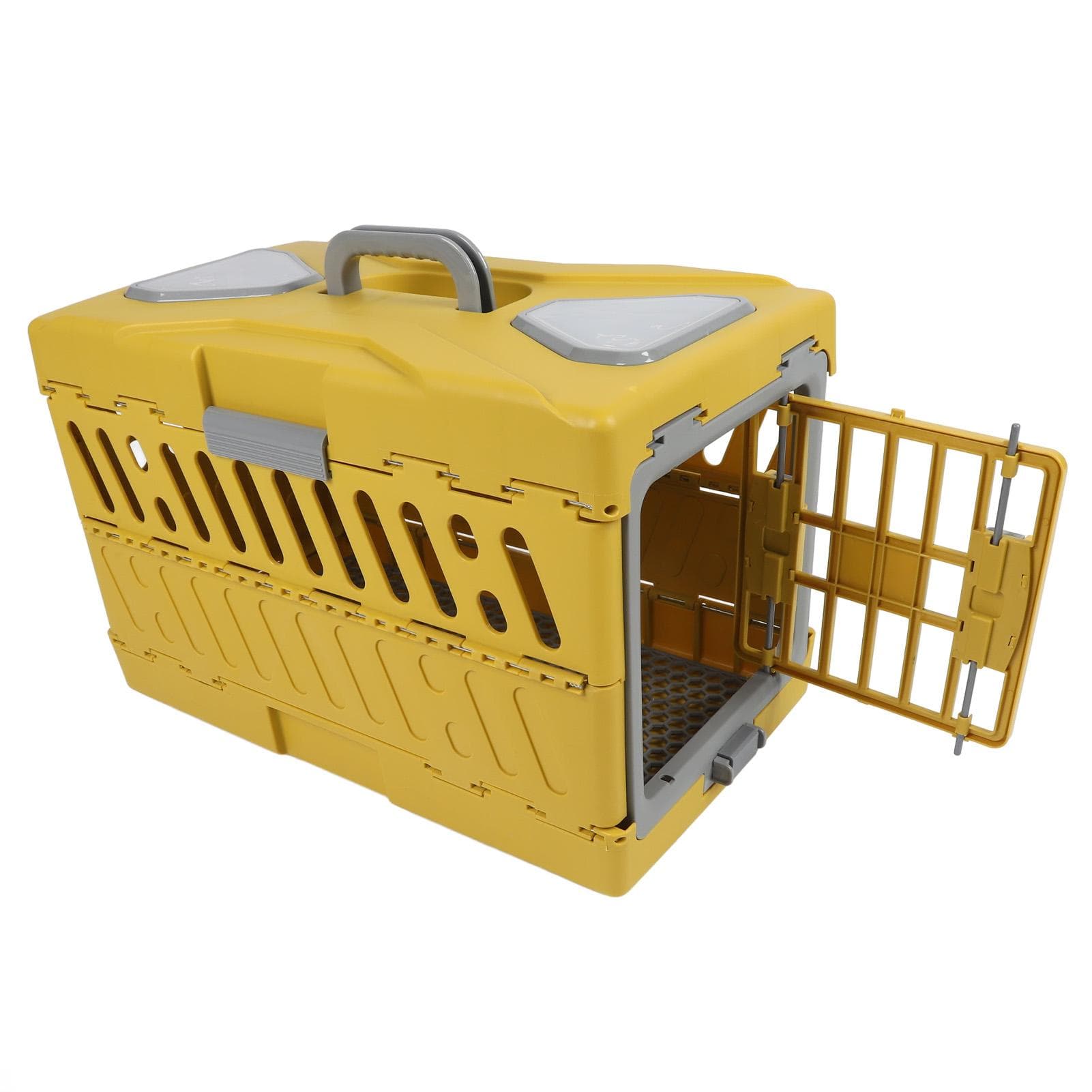 Collapsible Cat Crate Large Capacity Breathable Foldable Dog Kennel Portable Easy Installation yellow