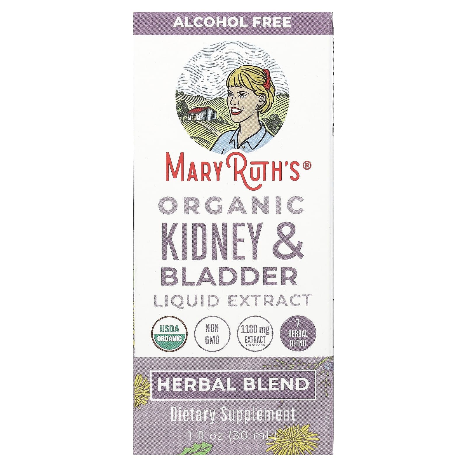 MaryRuth's, Organic Kidney and Bladder Liquid Extract, Alcohol-Free, 1 fl oz (30 ml)