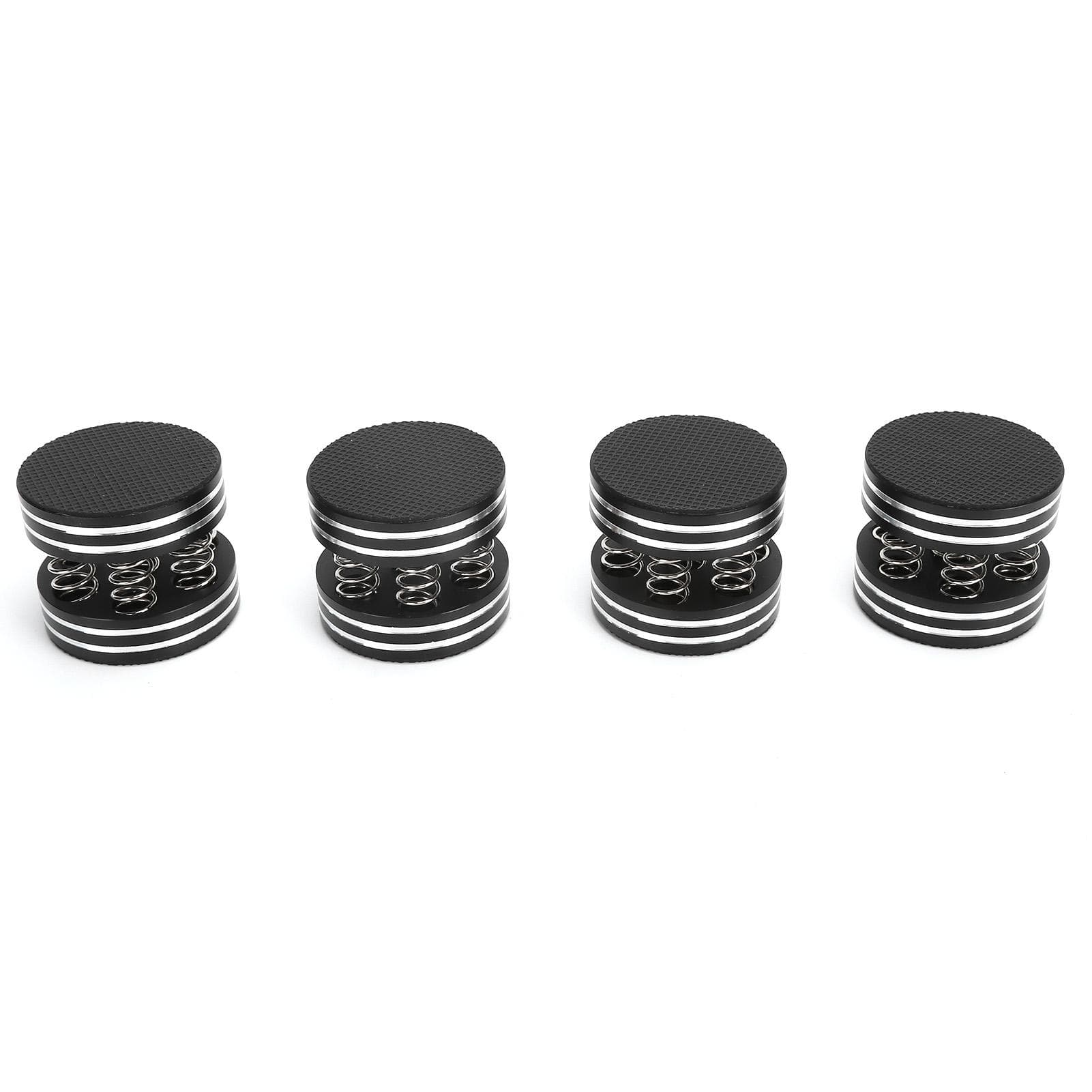 4PCS Spring Speaker Spikes Sound Dampening Feet for HiFi AmplifierSpeakerTurntablePlayerSilver black