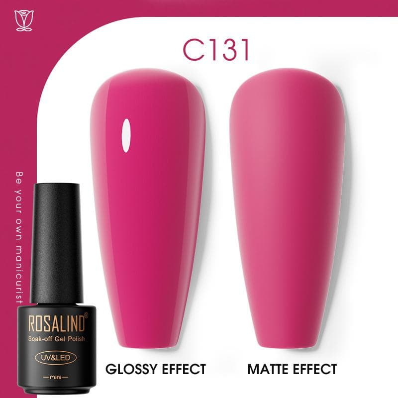 ROSALIND Nail Gel Polish Semi Permanent Varnish Hybrid UV Gel Polish Soak Off Nail Art Gel Top Base Coat Matt Top For Manicure Nail Art RA-C131