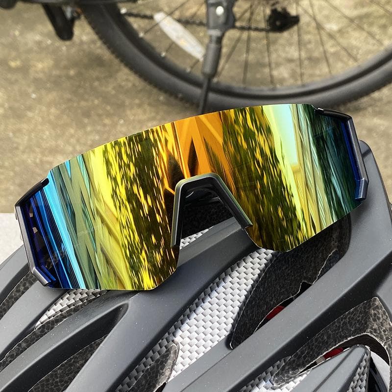 Retro Men Outdoor Cycling Sunglasses Large Frame Colorful Windproof Sports Goggles Women Skiing Hiking Eyewear 1PC