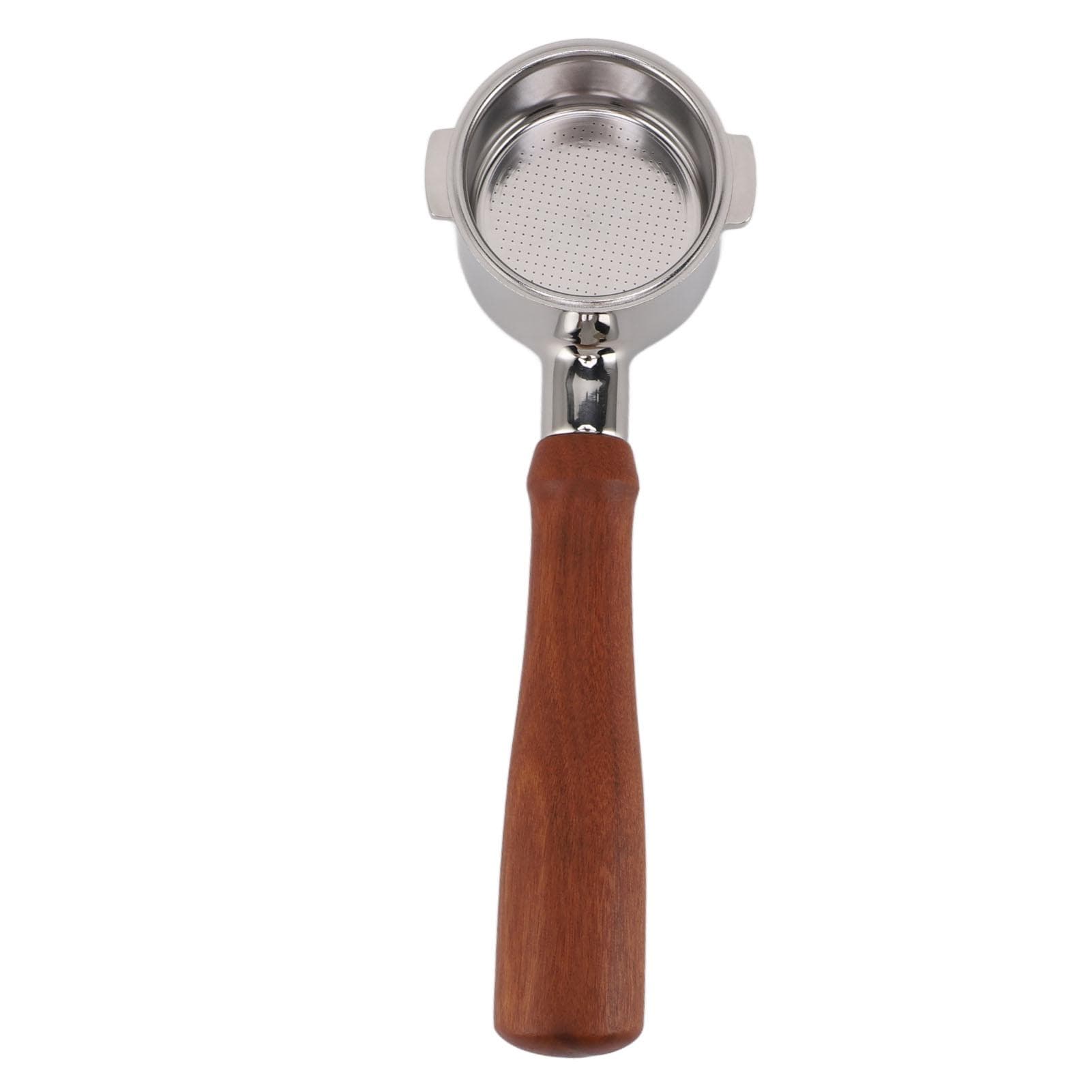 51mm 2 Ears Coffee Bottomless Portafilter 304 Stainless Steel Bottomless Portafilter with Wood L