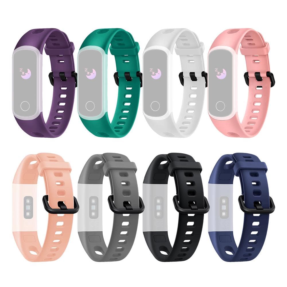 Soft Silicone Wriststrap Replacement Watchband Bracelet for Huawei Honor Band 5i midnight blue