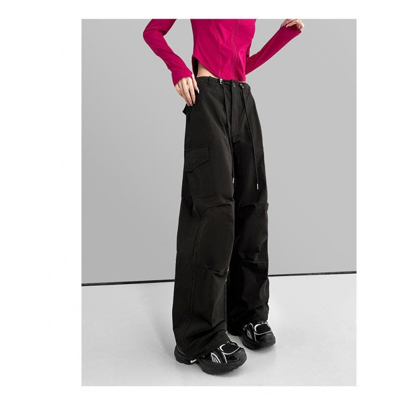 Work Pants for Women In Autumn Pure Cotton Trendy Versatile Loose Slimming Feet Casual Pants High Waist Sports Pants XL