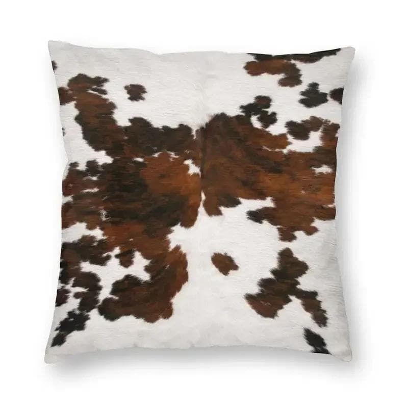 Faux Fur Modern Cowhide Texture Pillowcover Decoration Animal Hide Pattern Skin Leather Cushion Cover Throw Pillow Printing 40x40cm red