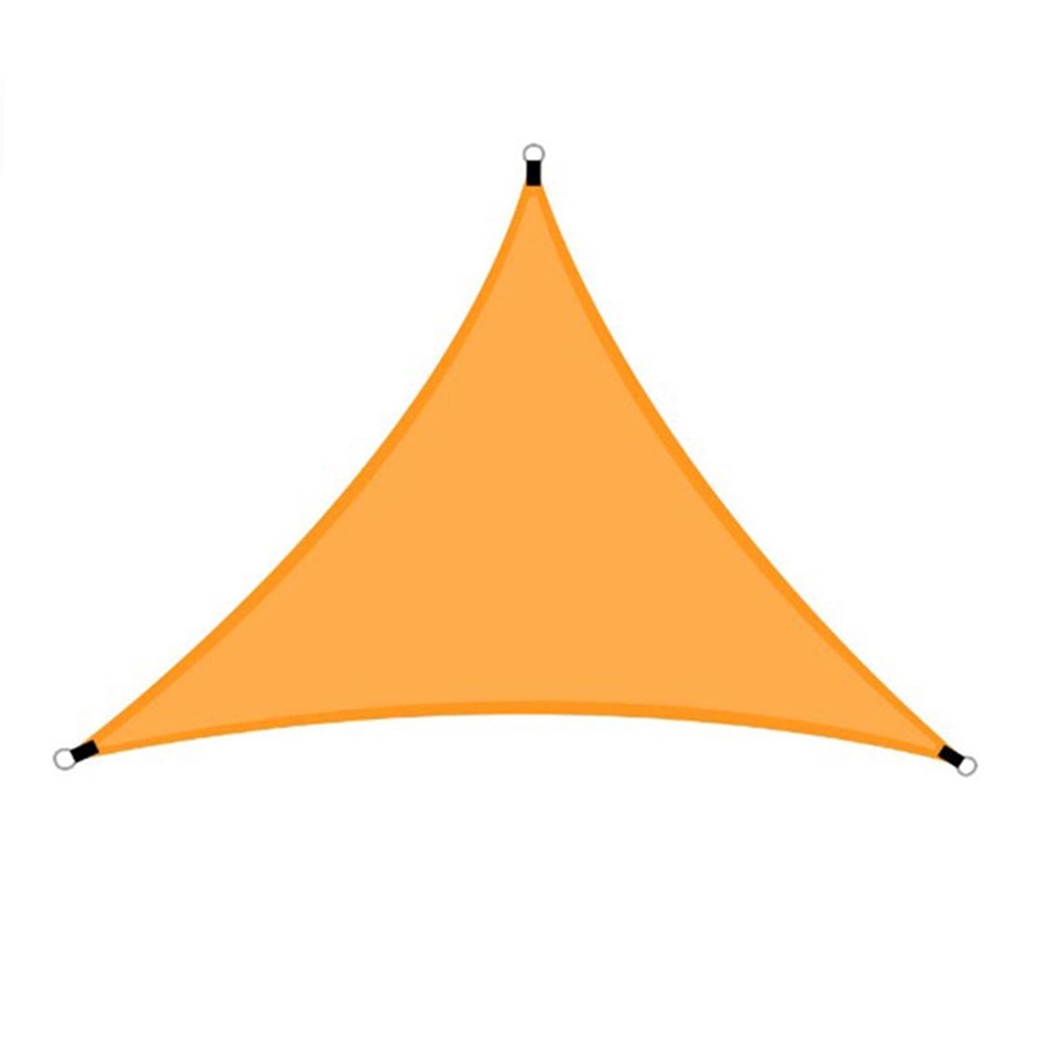 20ft Rain Fly UV Resistant Sun Shade Sail Canopy Waterproof Heavy Duty Triangle 210T Polyester 3x3x3M orange