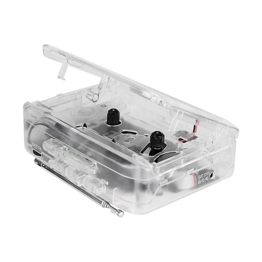 Cassette Player Walkman Cassette Player Portable Speaker Multiple Power Supply Methods AMFM Radio white