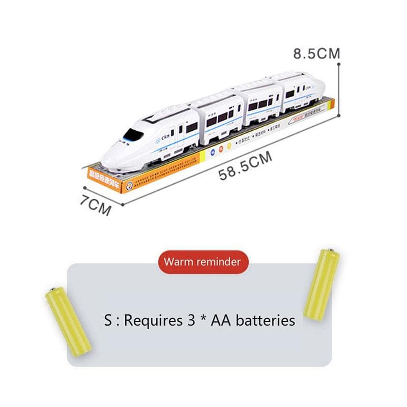 Simulation of High-speed Rail Train Electric Sound Light Small Train Model Boys and Girls Children's Toys None white