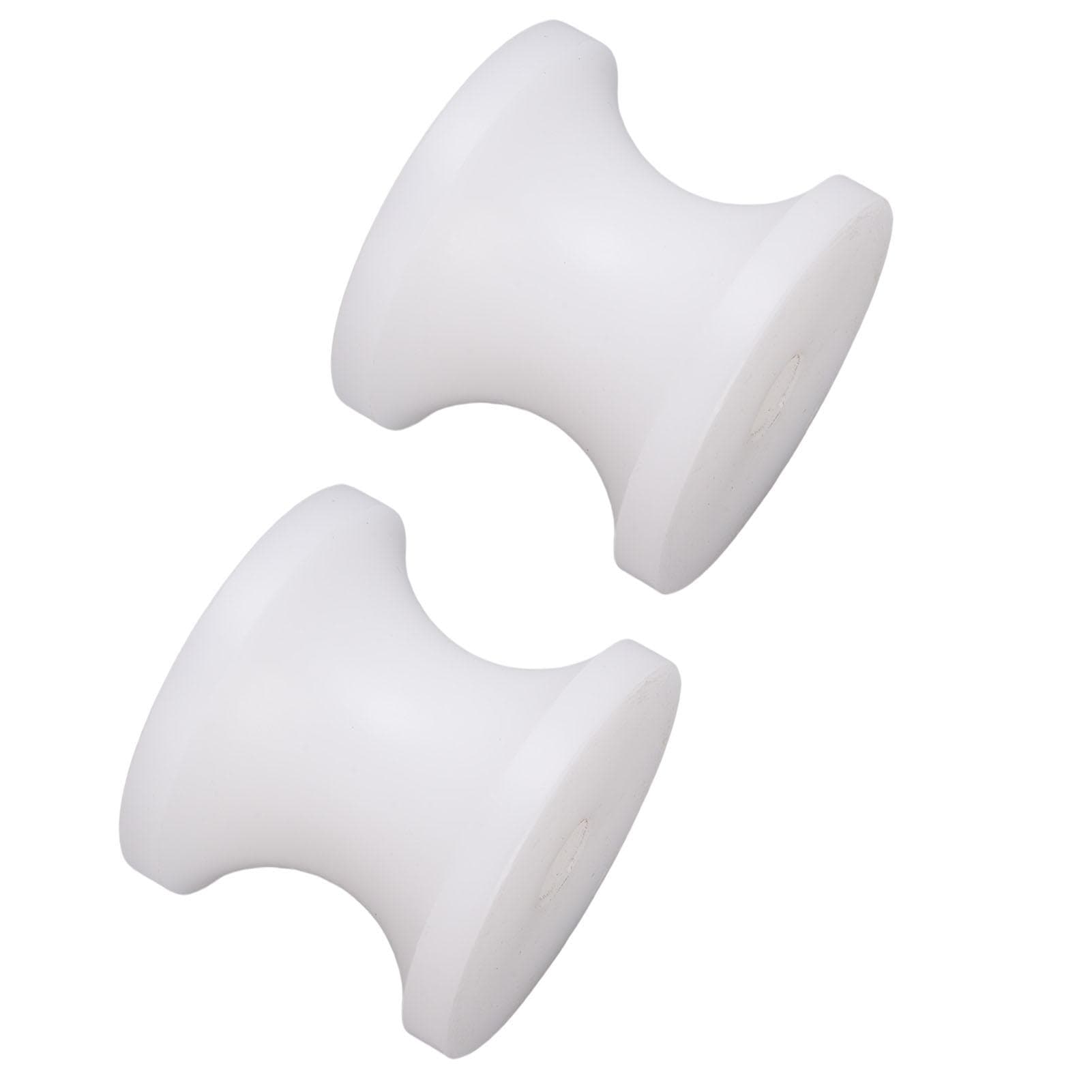 2PCS Boat Trailer Roller 1.97x1.69in White Bow Boat Roller Nylon Bow Stop Bell Roller for Yachts