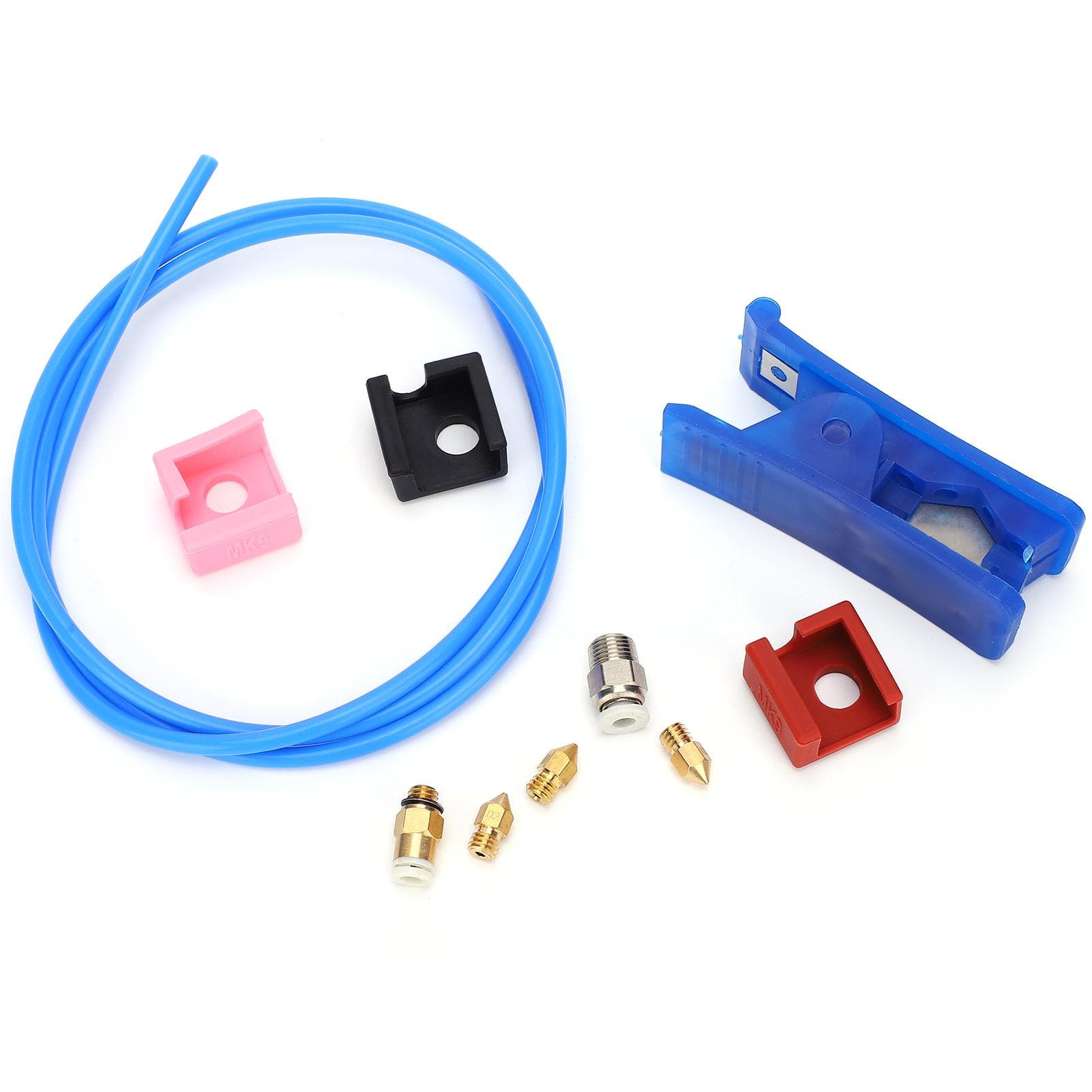 3D Printer PTFE Tube MK9 Pneumatic Connectors Nozzle Kit for Ender33Pro55Pro5Plus