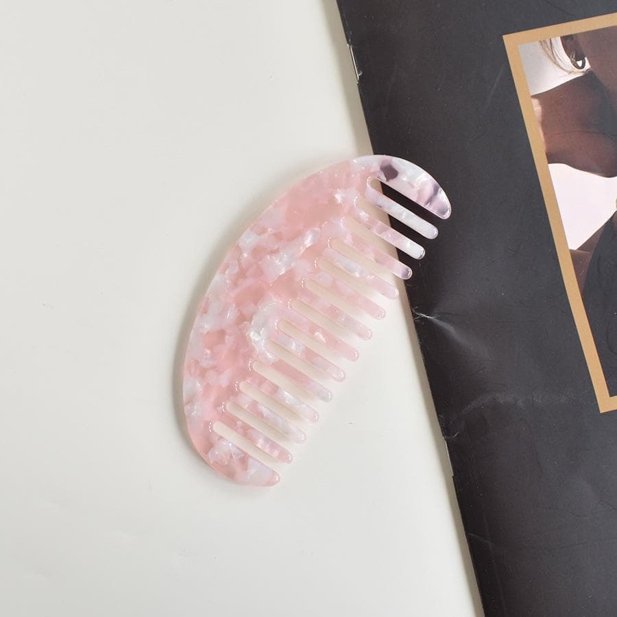 Fashion Acetate Hair Combs Anti-static Massage Hair Brush Hairdressing Colorful Hairdress Salon Styling Tool Travel Accessories pink