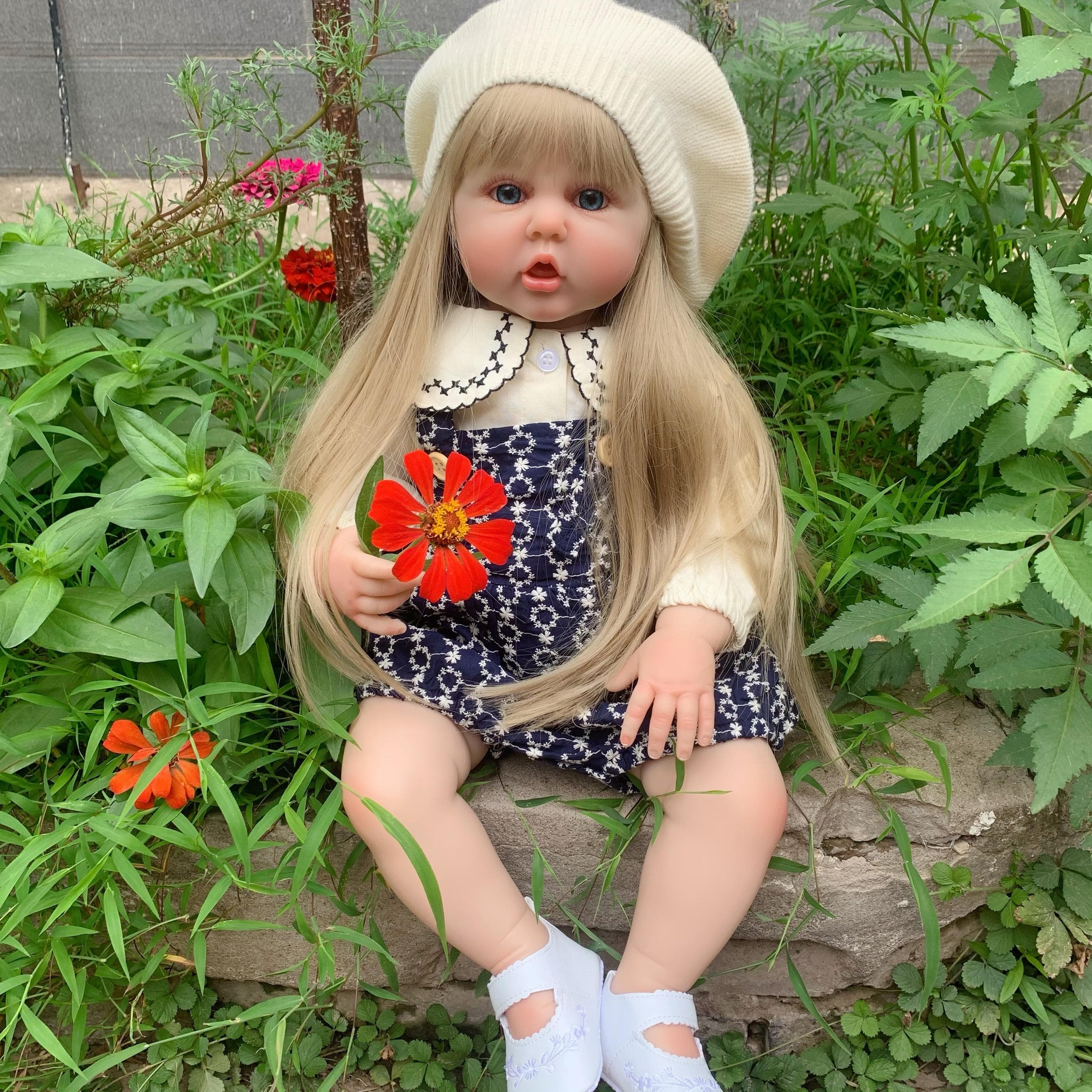 Lifelike Silicone Reborn Toddler 60cm Doll Toy For Girl Vinyl Princess Baby With Cloth Body Bebe Birthday Gift