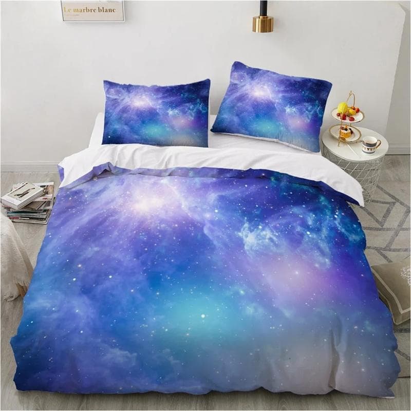 Luxury New Style Moon Fairyland Galaxy 3D Universe Outer Space Themed Duvet Cover Queen Size Women Children Bedroom Decorations 135x200cm 2pcs