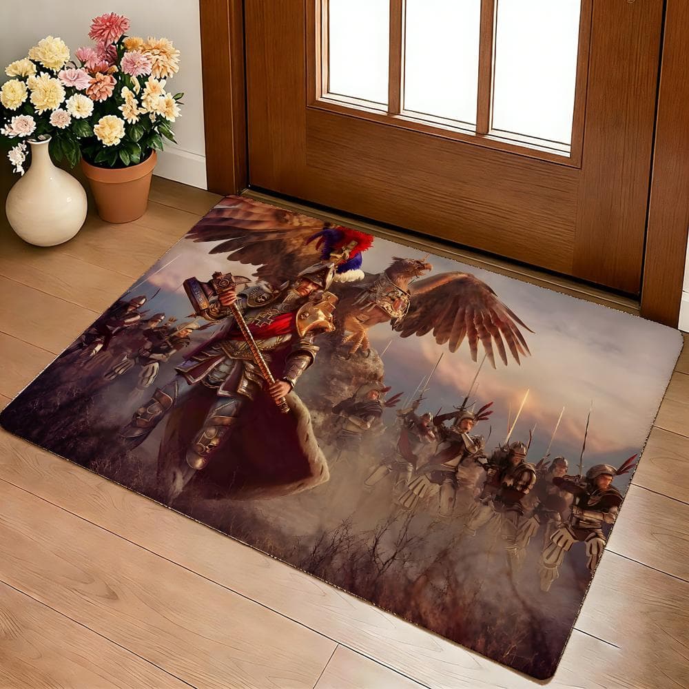 W-W-Warhammer Floor Mat Cozy Flannel Soft Thick Non-Slip Mat for Living Room Bedroom Kitchen Decor Rugs 80x120cm