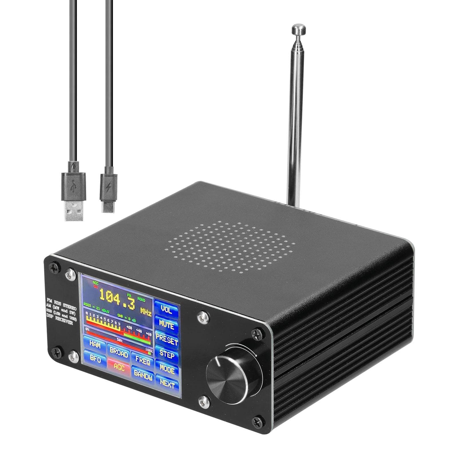 ATS-100 SI4732/SI4735 Full-wave Band Radio Receiver FM LW (MW & SW) SSB (LSB & USB) Support multicolour