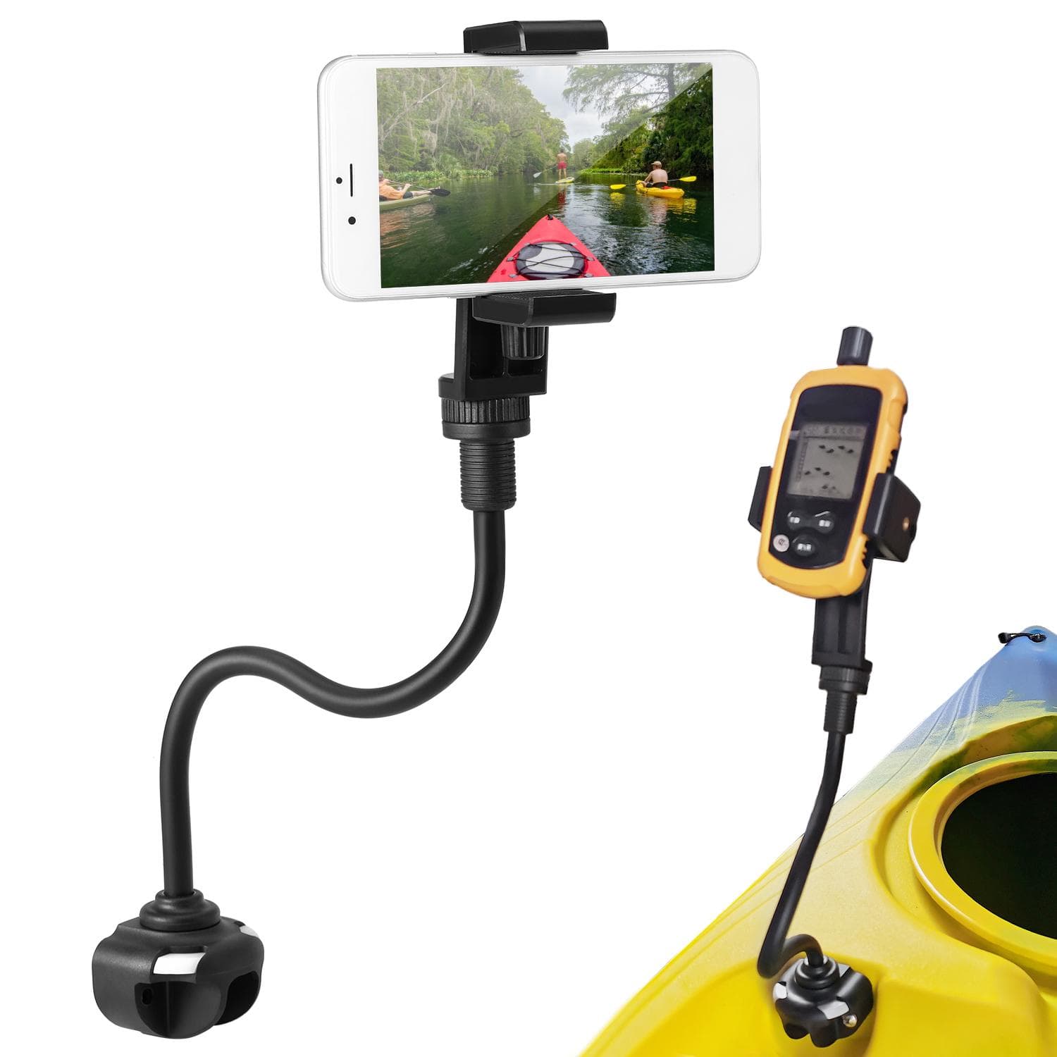 Kayak Phone Mount Universal Boat Bracket Canoe Camera Mount Holder with Flexible Long Arm M2030-07